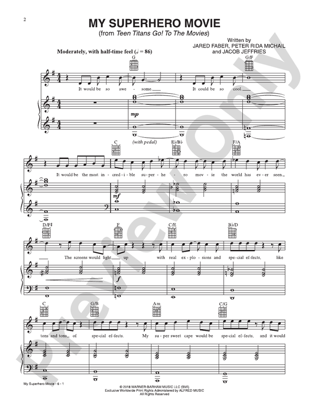 My Superhero Movie (from Teen Titans Go! To The Movies) - PVG (Digital Download)