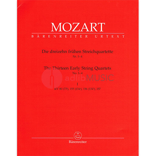 Mozart - 13 Early String Quartets Volume 1 - String Quartet Barenreiter BA4847