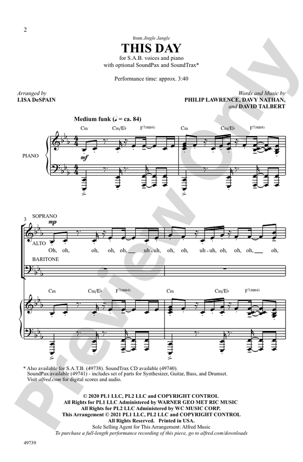 This Day - SAB Choral Octavo (Digital Download)