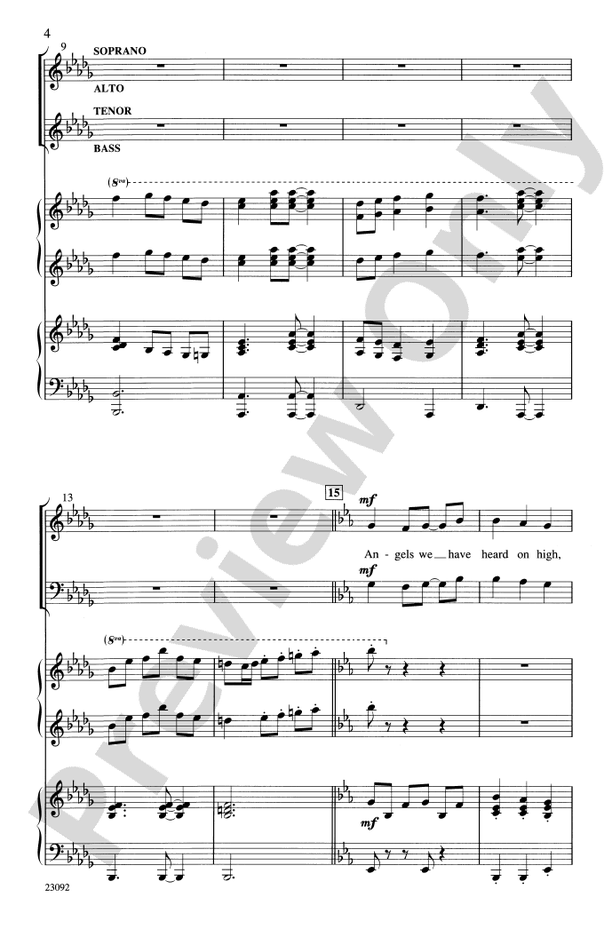 Angels We Have Heard on High - Arr. Philip Kern – SATB Choral Octavo (Digital Download)