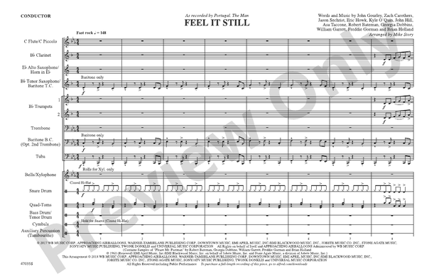 Feel It Still – Marching Band Conductor Score & Parts (Digital Download)