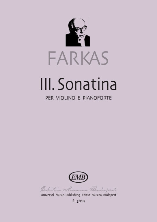 Farkas - Sonatina #3 - Violin/Piano Accompaniment EMB Z3818