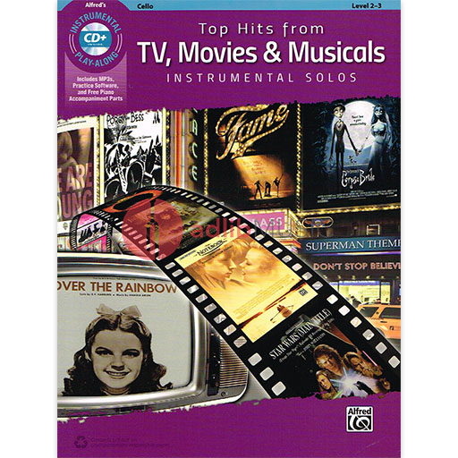 Top Hits from TV Movies & Musicals Cello Book/CD