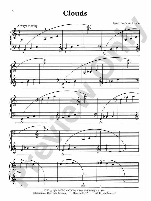 Clouds - Piano (Digital Download)