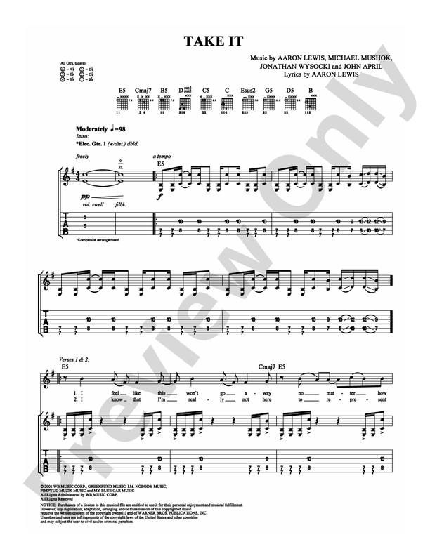 Take It - Guitar TAB (Digital Download)