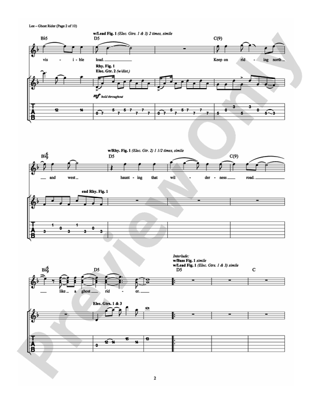 Ghost Rider - Guitar TAB (Digital Download)