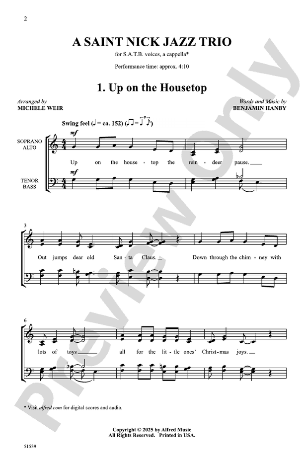 A Saint Nick Jazz Trio - SATB Choral Octavo (Digital Download)