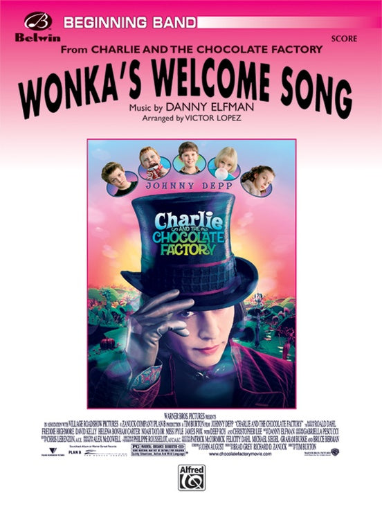 Wonka's Welcome Song (from Charlie and the Chocolate Factory) - Concert Band Conductor Score & Parts (Digital Download)