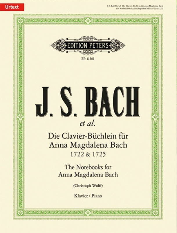 The Notebooks for Anna Magdalena Bach 1722 & 1725 - Piano - Edition Peters EP11501