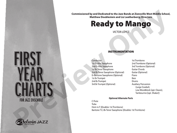 Ready to Mango - Jazz Ensemble Conductor Score & Parts(Digital Download)