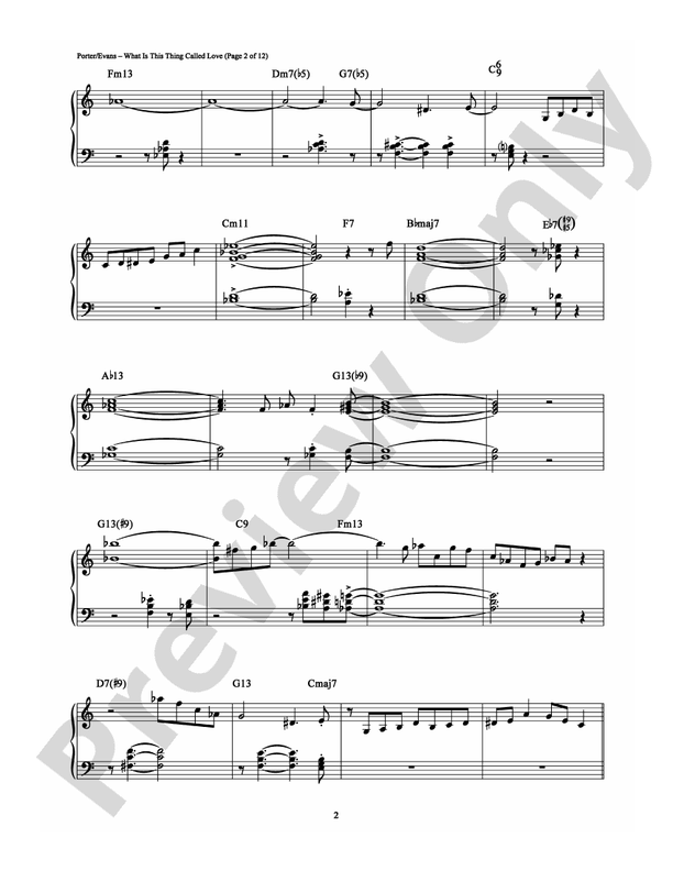 What Is This Thing Called Love - Piano (Digital Download)