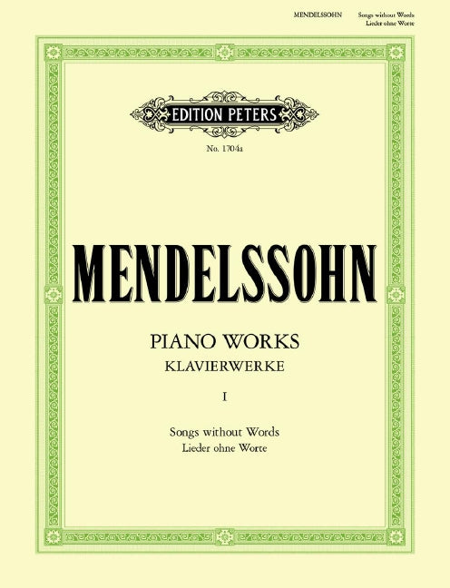 Complete Piano Works Vol.1 - Felix Bartholdy Mendelssohn - Piano Edition Peters Piano Solo EP1704A