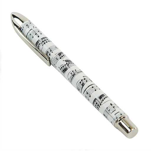 Music Pen in Gift Box White with Black Manuscript