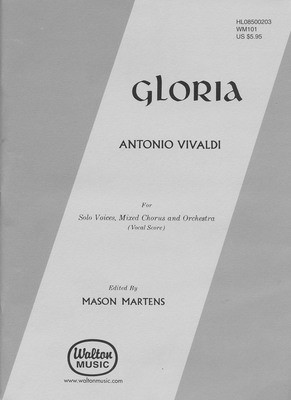 Gloria - Antonio Vivaldi - SATB Mason Martens Walton Music Choral Score Octavo