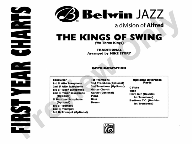 The Kings of Swing (We Three Kings) - Jazz Ensemble Conductor Score & Parts (Digital Download)
