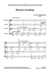 Ahania Weeping - SATB Choir (Digital Download)