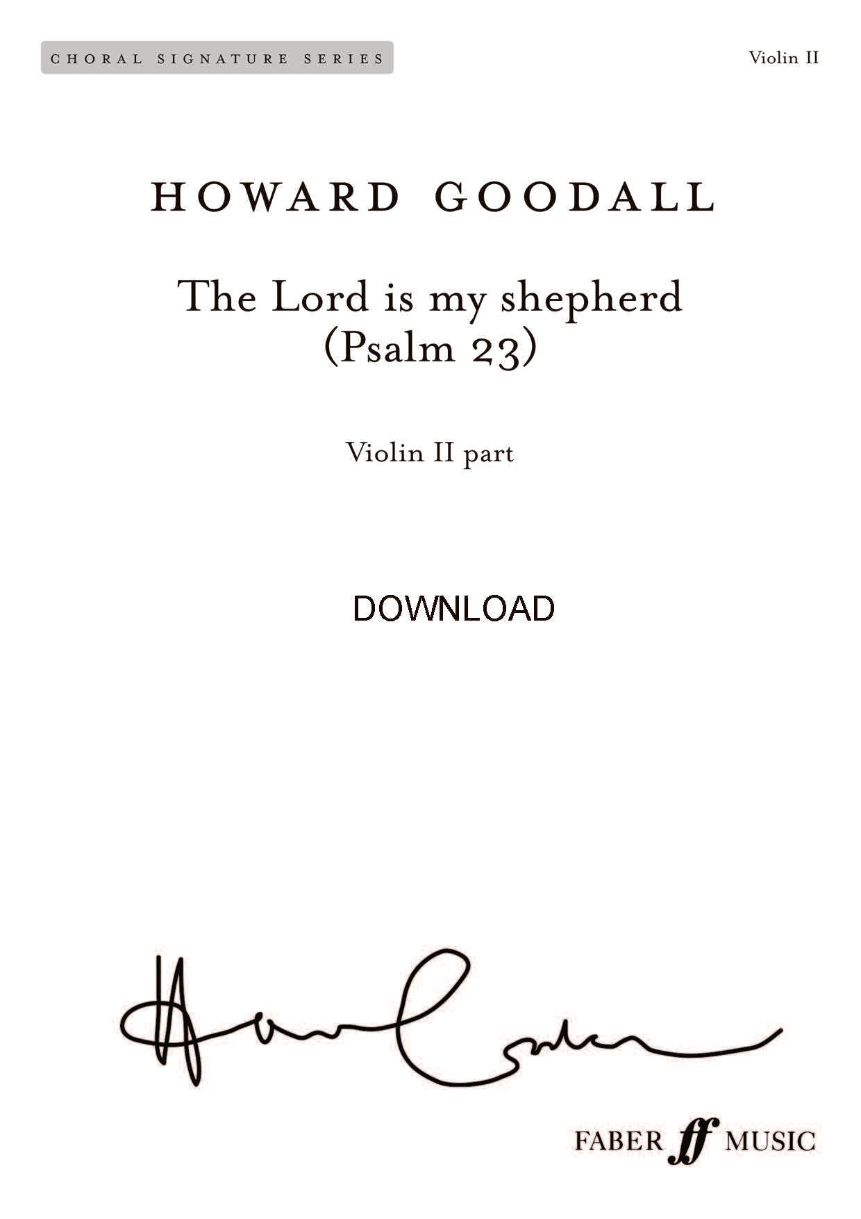The Lord Is My Shepherd - Violin II Part (Digital Download)