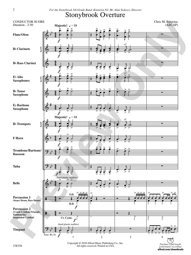 Stonybrook Overture - Concert Band Conductor Score & Parts (Digital Download)
