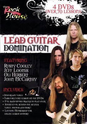 Lead Guitar Domination - 4 DVDs with over 70 lessons - Guitar Jeff Loomis|John McCarthy|Oli Herbert|Rusty Cooley Rock House DVD