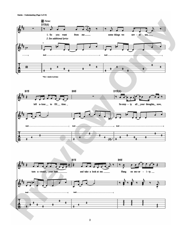 Understanding - Guitar TAB (Digital Download)