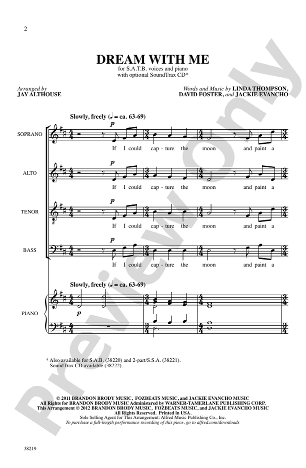 Dream with Me – SATB Choral Octavo (Digital Download)