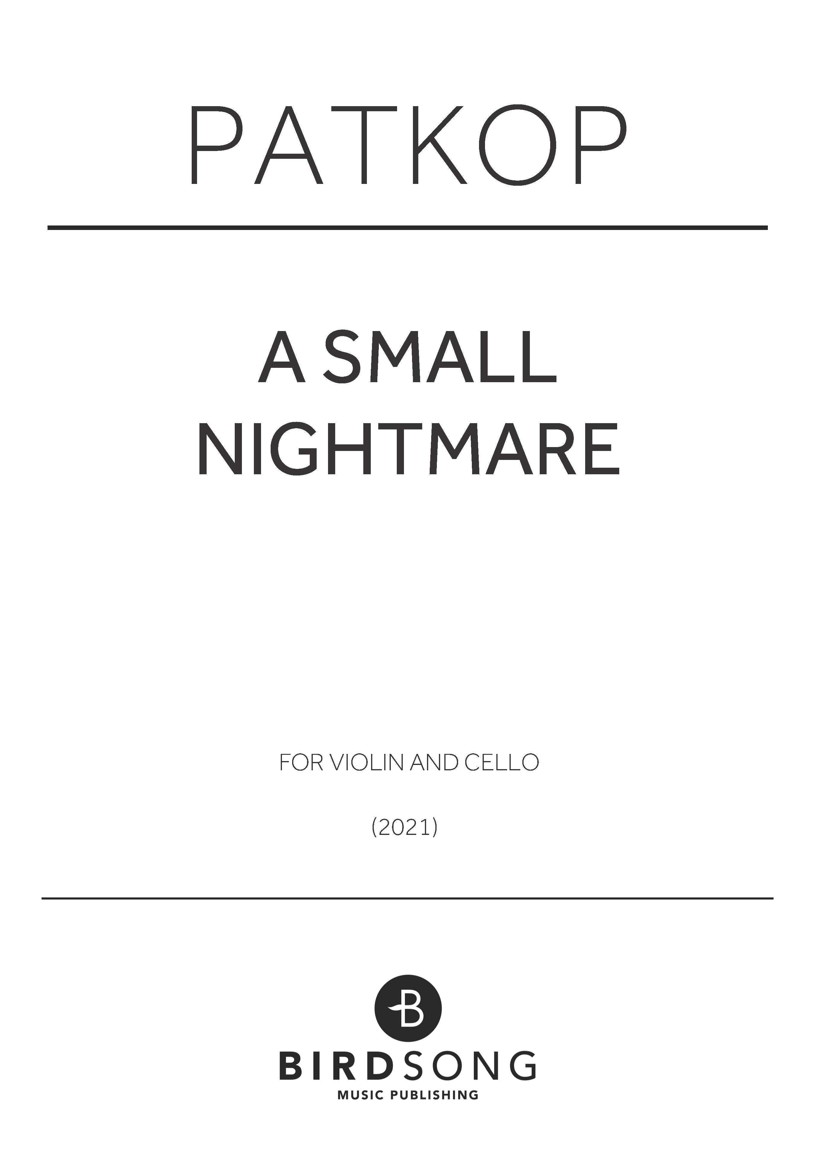 a small nightmare - Violin, Cello Duet (Digital Download)