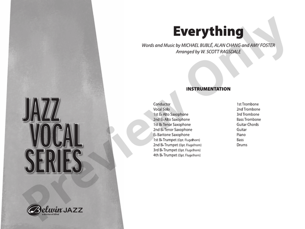 Everything - Jazz Ensemble Conductor Score & Parts(Digital Download)