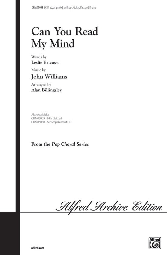 Can You Read My Mind? (from Superman) – SATB Choral Octavo (Digital Download)