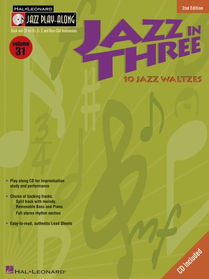 Jazz in Three - Second Edition - Jazz Play-Along Volume 31 - Various - Bb Instrument|Bass Clef Instrument|C Instrument|Eb Instrument Hal Leonard Lead Sheet /CD