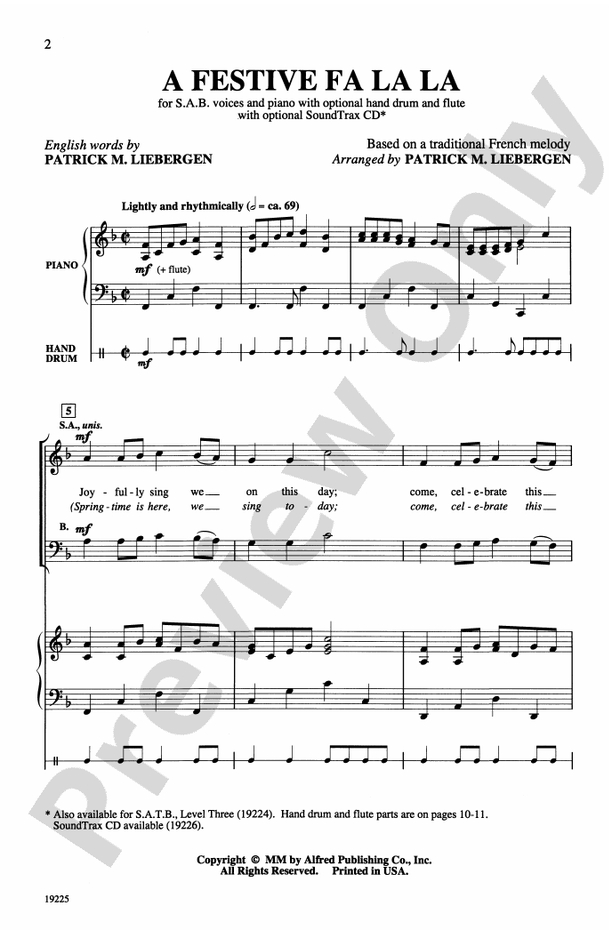 A Festive Fa La La - SAB Choral Octavo (Digital Download)