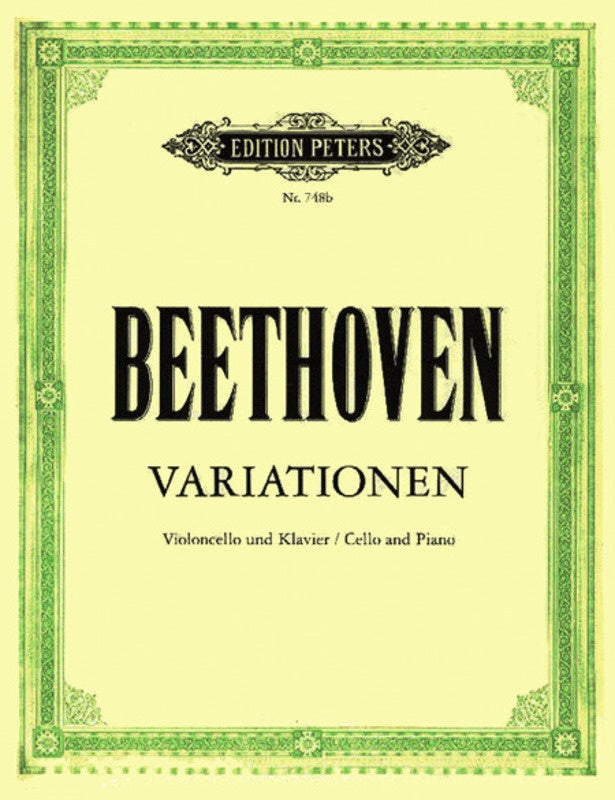 Beethoven - Variations Complete - Cello/Piano Accompaniment edited by Stutschewsky Peters EP748B