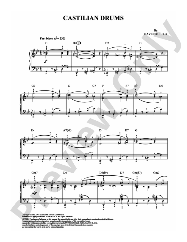 Castilian Drums - Piano (Digital Download)