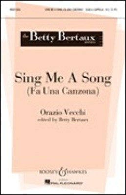 Sing Me a Song - (Fa una Canzona) Betty Bertaux Series - SSAB Betty Bertaux Boosey & Hawkes Octavo