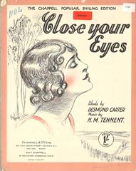 Close Your Eyes - Melody/Lyrics/Chords (Digital Download)