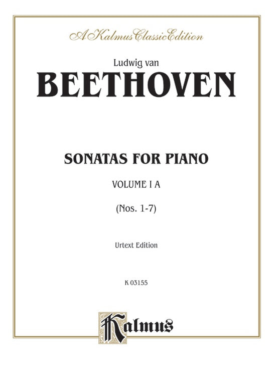 Beethoven - Sonatas (Urtext), Volume IA - Piano Solo (Digital Download)