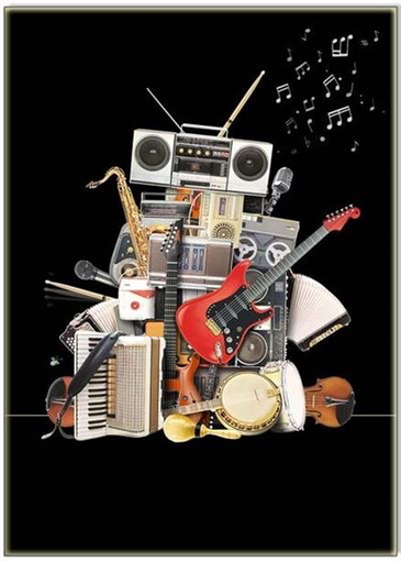 ***WAS $7.95***Greeting Card - Instrument Pile