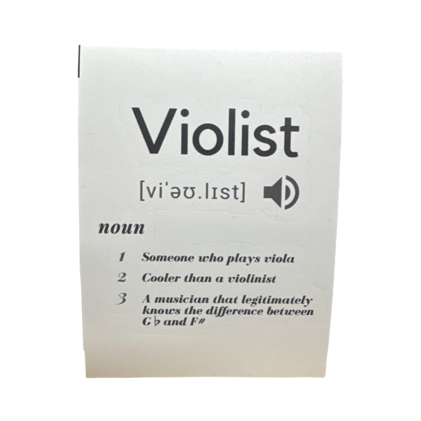 Sticker Violist: Someone Who Plays Viola