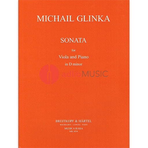 Glinka - Sonata in Dmin - Viola/Piano Accompaniment Musica Rara MR1034