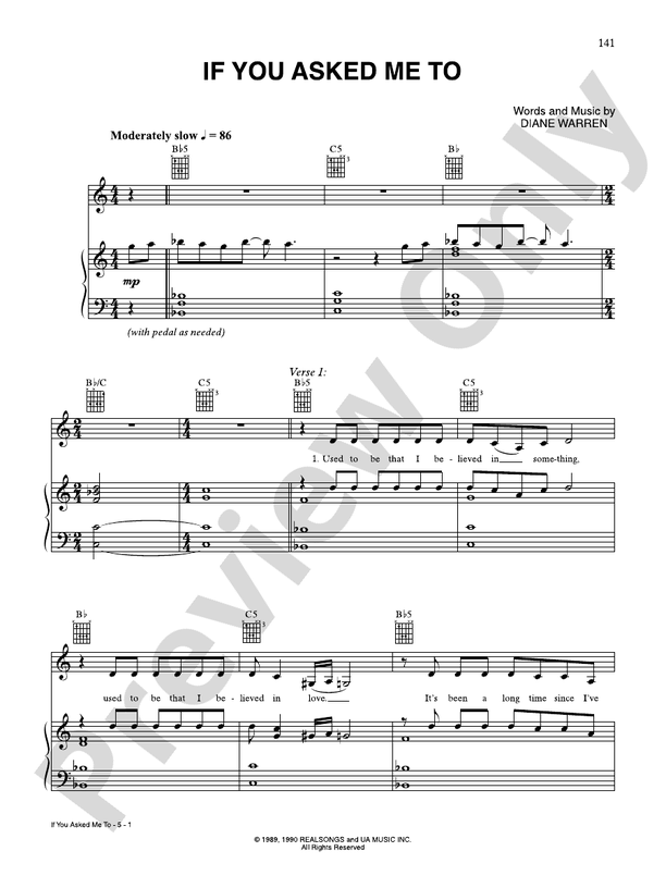 If You Asked Me To - Celine Dion - PVG (Digital Download)