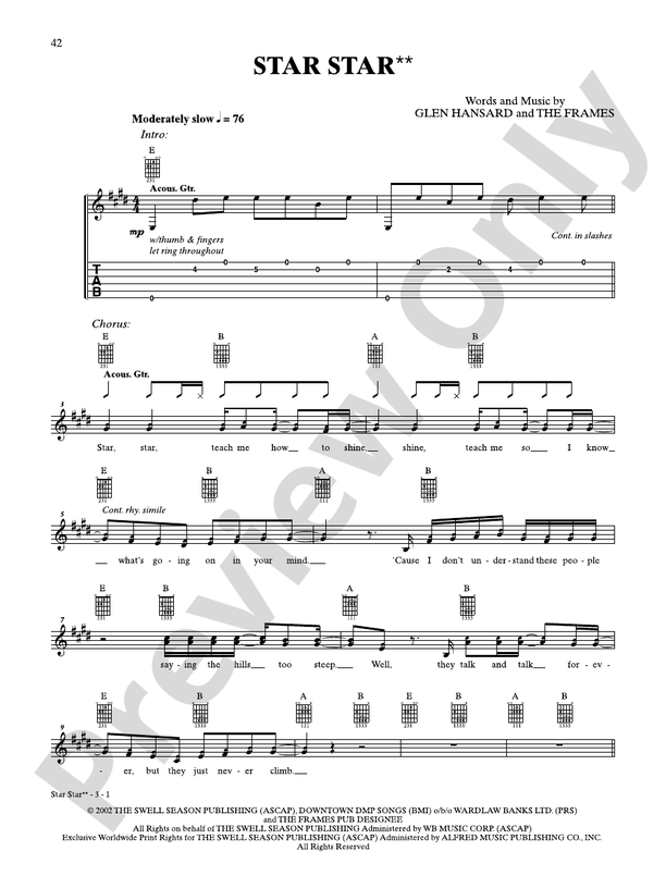 Star Star** - Guitar TAB (Digital Download)
