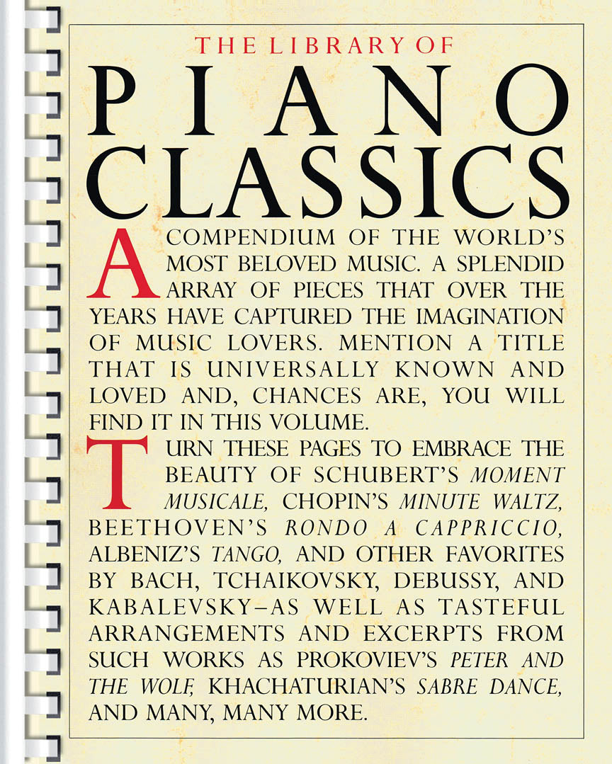 Library of Piano Classics - Spiral Bound