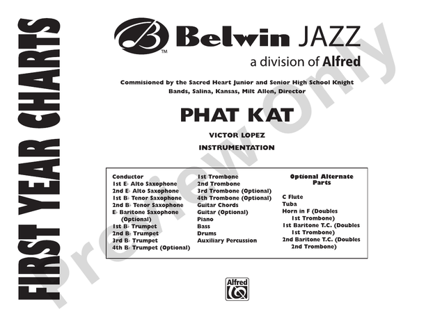 Phat Kat - Jazz Ensemble Conductor Score & Parts (Digital Download)