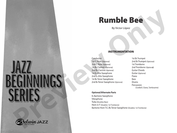 Rumble Bee – Jazz Ensemble Conductor Score & Parts (Digital Download)