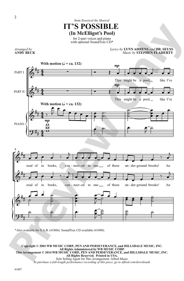 It's Possible – 2-Part Choral Octavo (Digital Download)