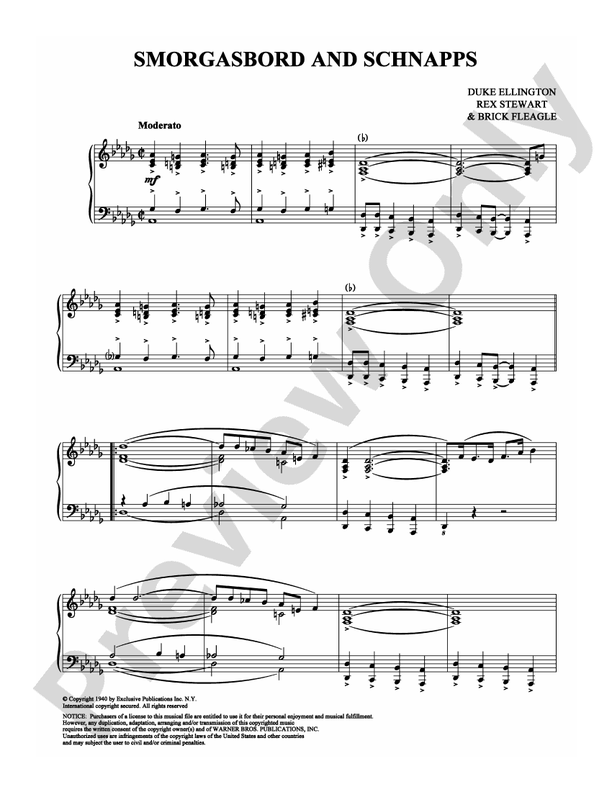 Smorgasbord and Schnapps - Piano (Digital Download)