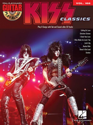 Kiss - Guitar Play-Along Volume 168 - Guitar Hal Leonard Guitar TAB with Lyrics & Chords /CD