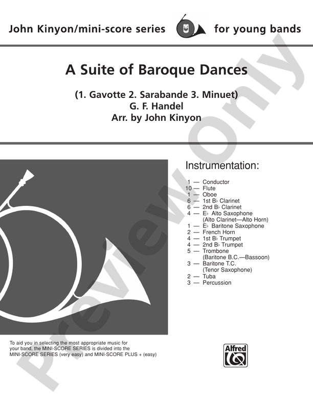A Suite of Baroque Dances - Concert Band Conductor Score & Parts (Digital Download)