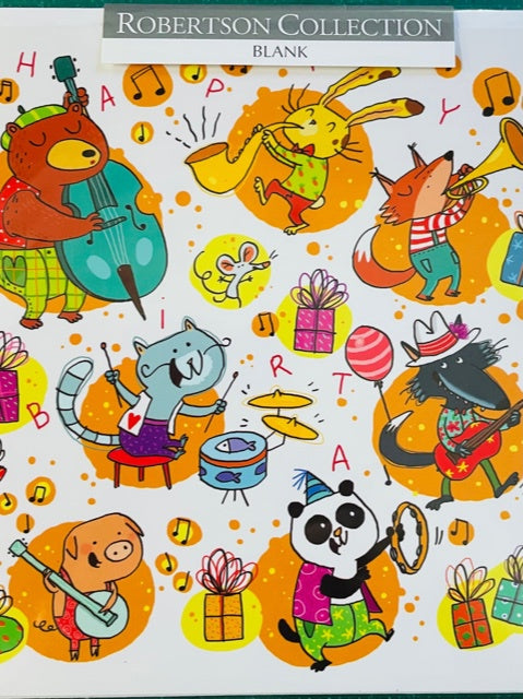 Greeting Card - Cartoon Animals Party Pop!