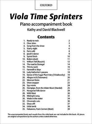 Viola Time Sprinters Piano Accompaniment -