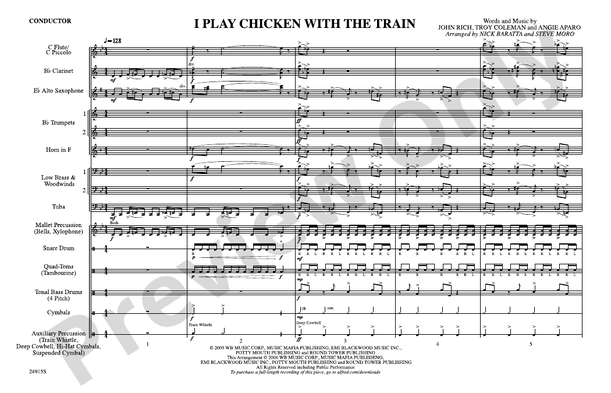I Play Chicken with the Train – Marching Band Conductor Score & Parts (Digital Download)